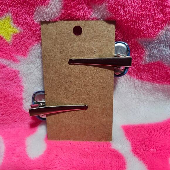 Blue Monster Tab Hair Clip Set - Picture 2 of 2